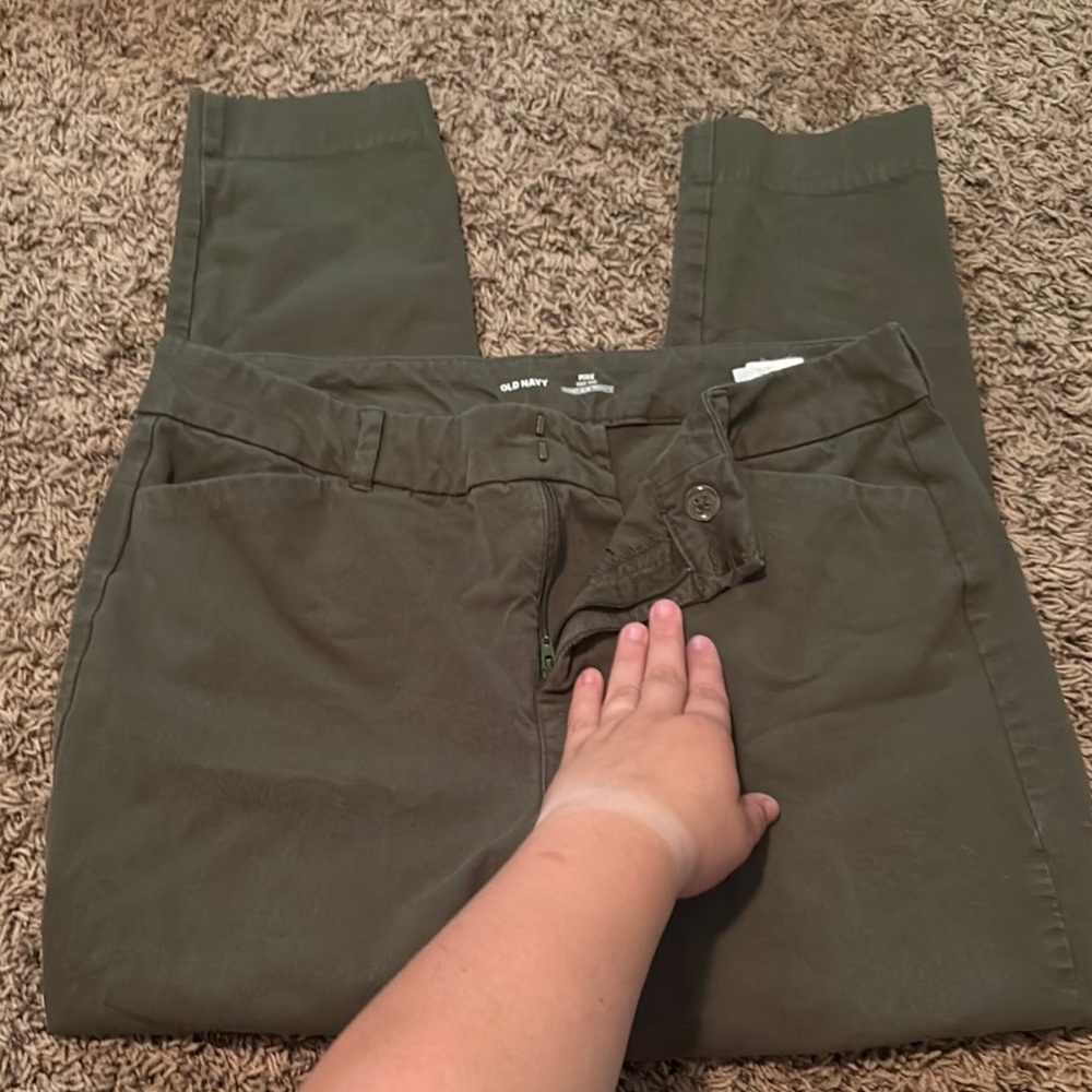 Old Navy Dark Olive Pixie Pants